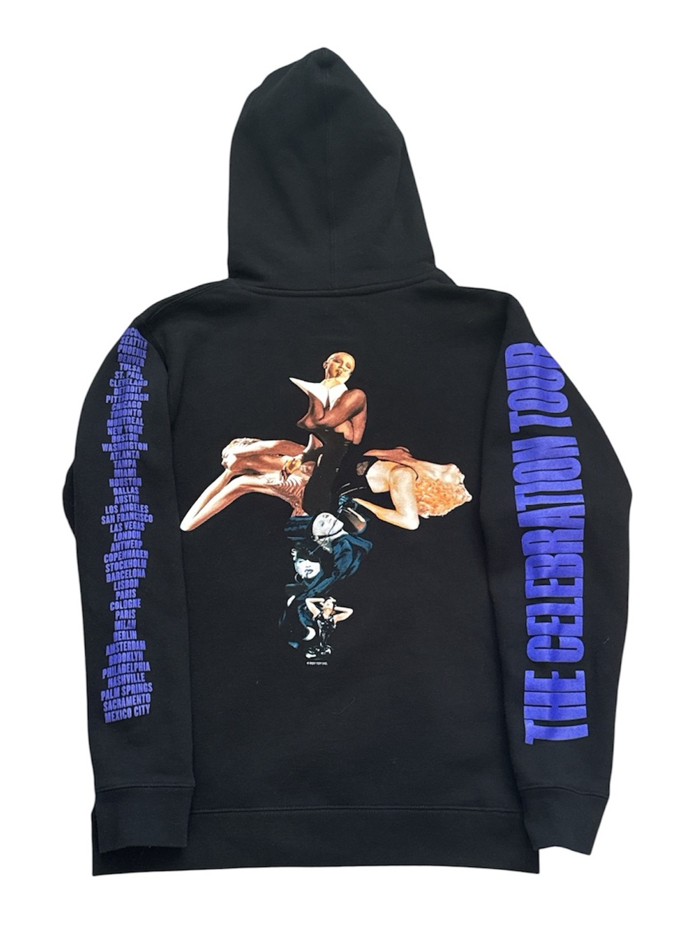 Madonna The Celebration Tour Music Hoodie Size Small Black Sweatshirt Pullover